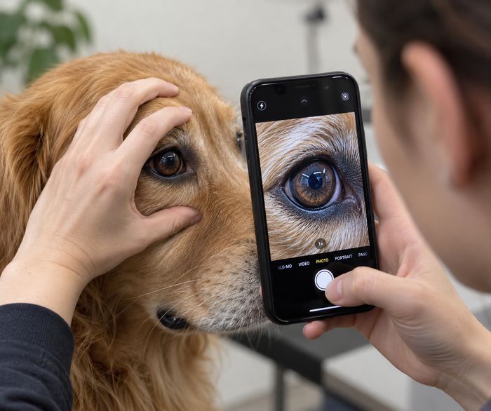 Taking a close-up pet iris photo with a phone